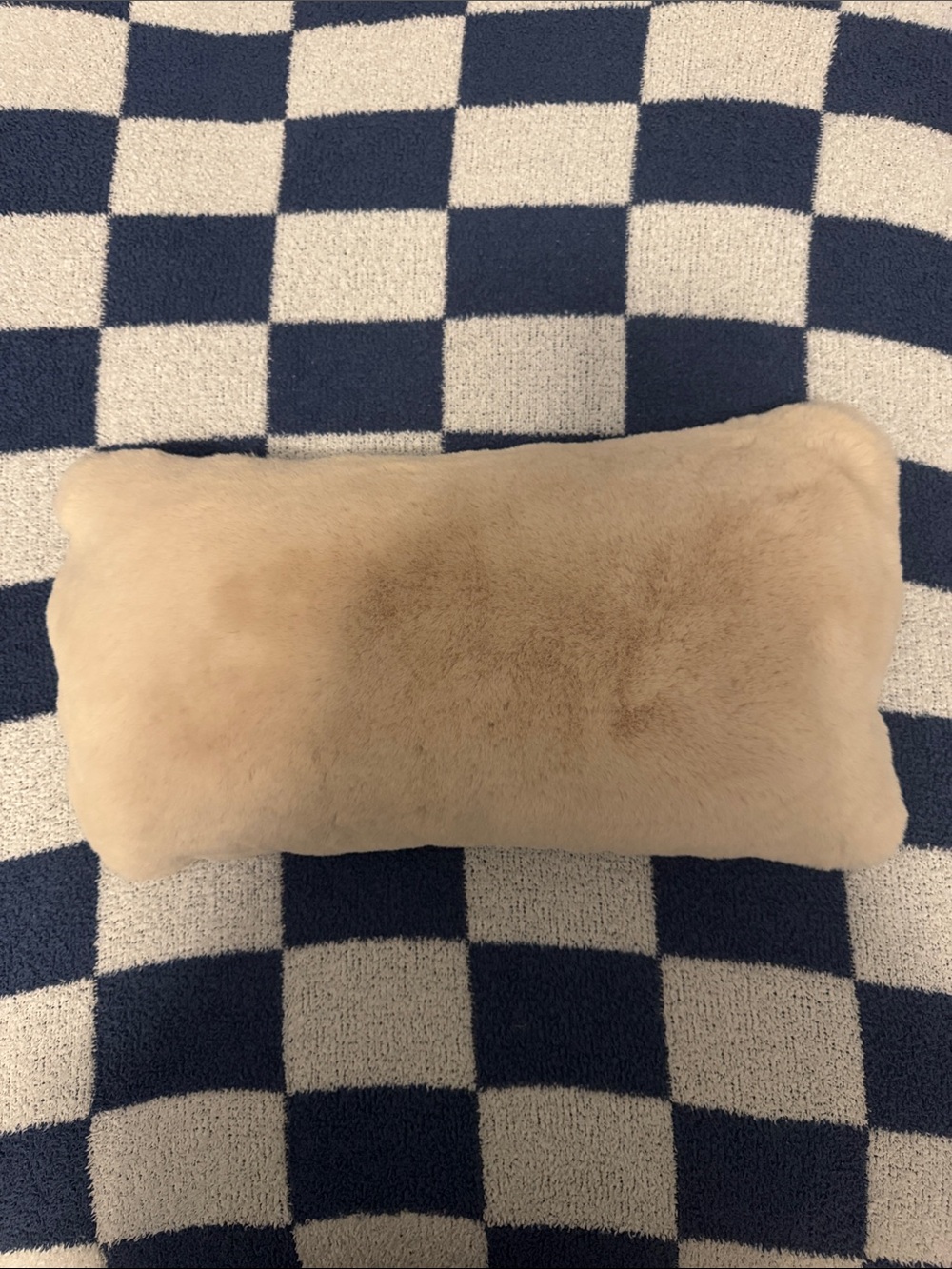 Unhide Faux Fur Pillow - Beige Bear